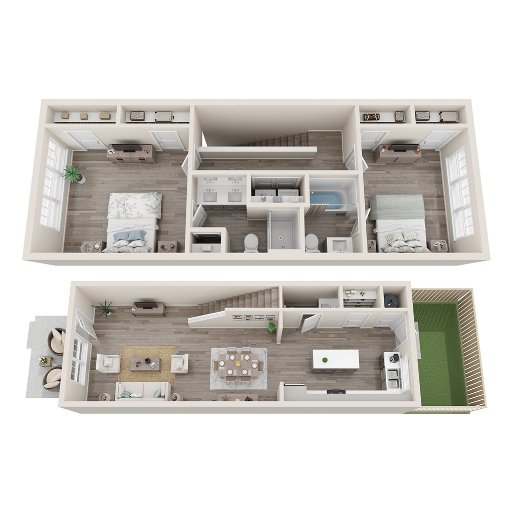 2 Bed, 2.5 Bath | Artemis Large Townhome